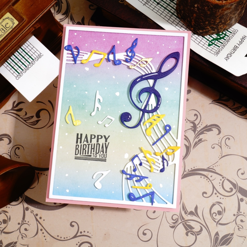 Lifescraft Flying Music Symbols Metal Cutting Dies