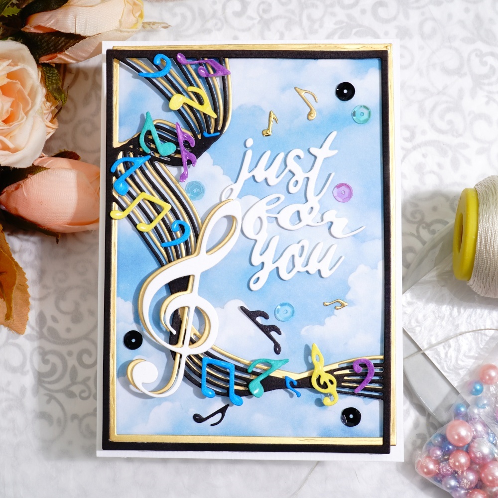 Lifescraft Flying Music Symbols Metal Cutting Dies