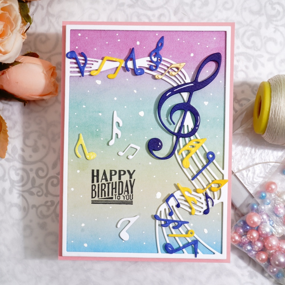 Lifescraft Flying Music Symbols Metal Cutting Dies