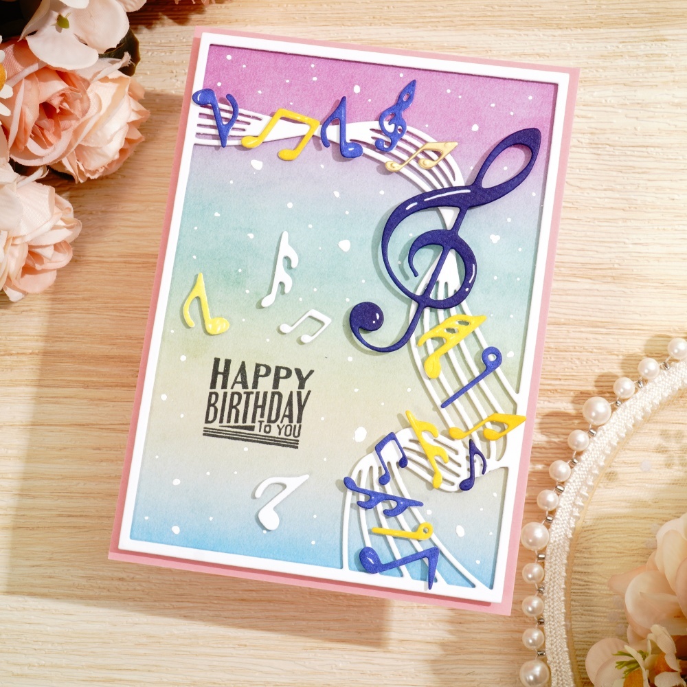 Lifescraft Flying Music Symbols Metal Cutting Dies