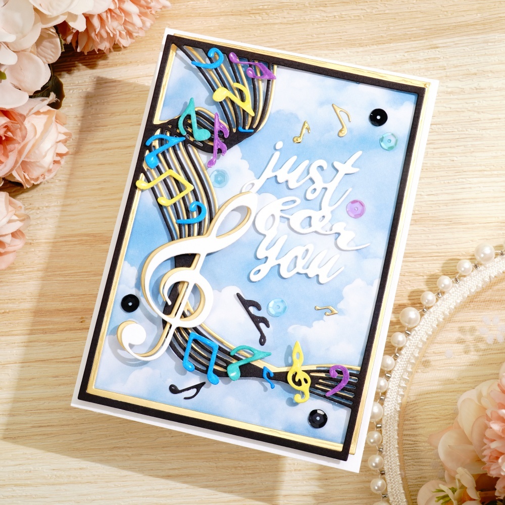 Lifescraft Flying Music Symbols Metal Cutting Dies