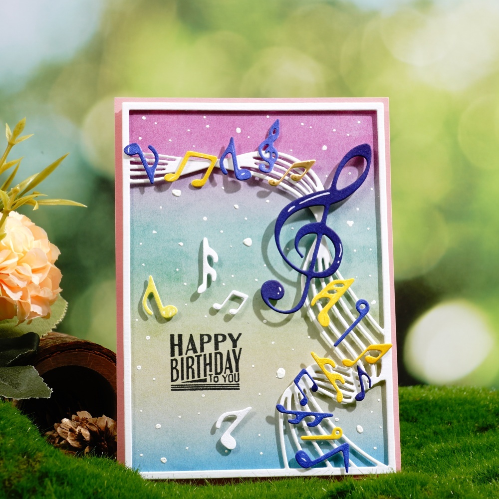 Lifescraft Flying Music Symbols Metal Cutting Dies