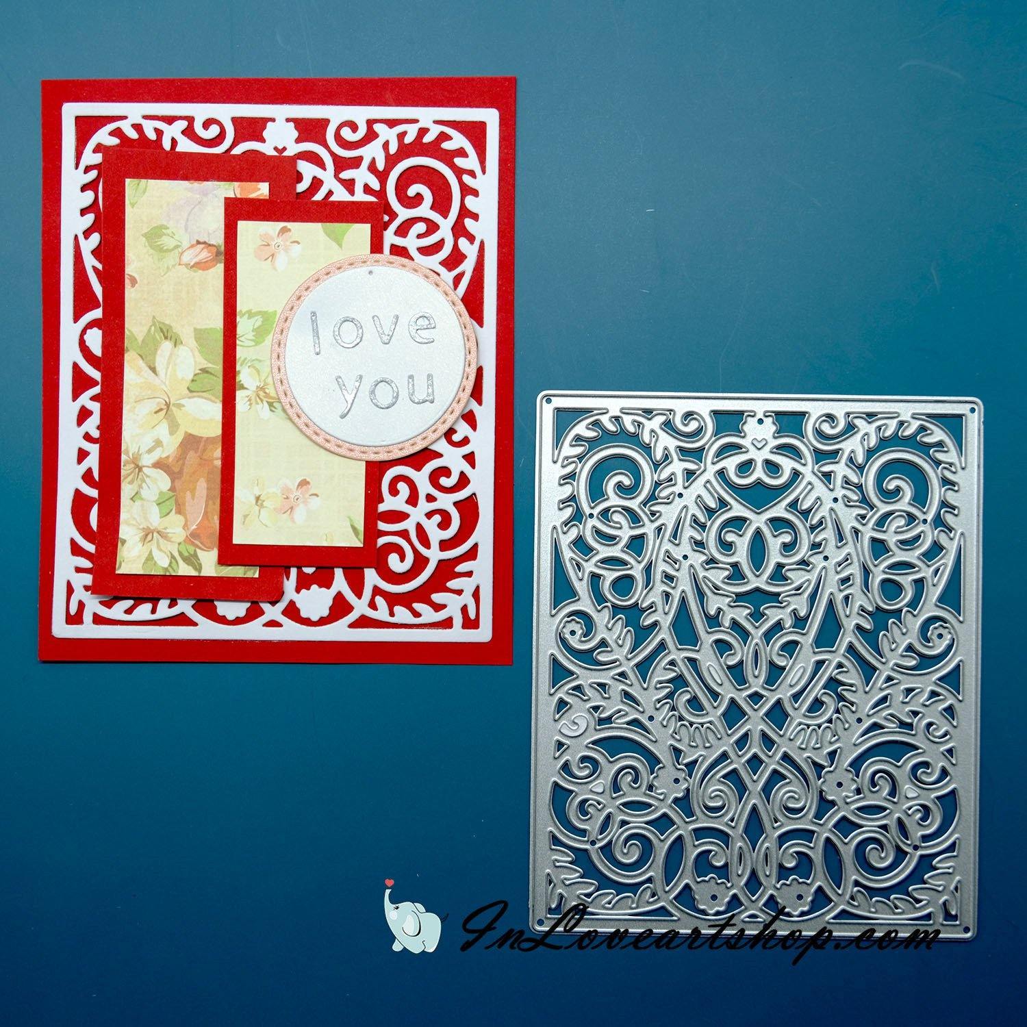 Rectangle Pattern Backaground Dies - Inlovearts