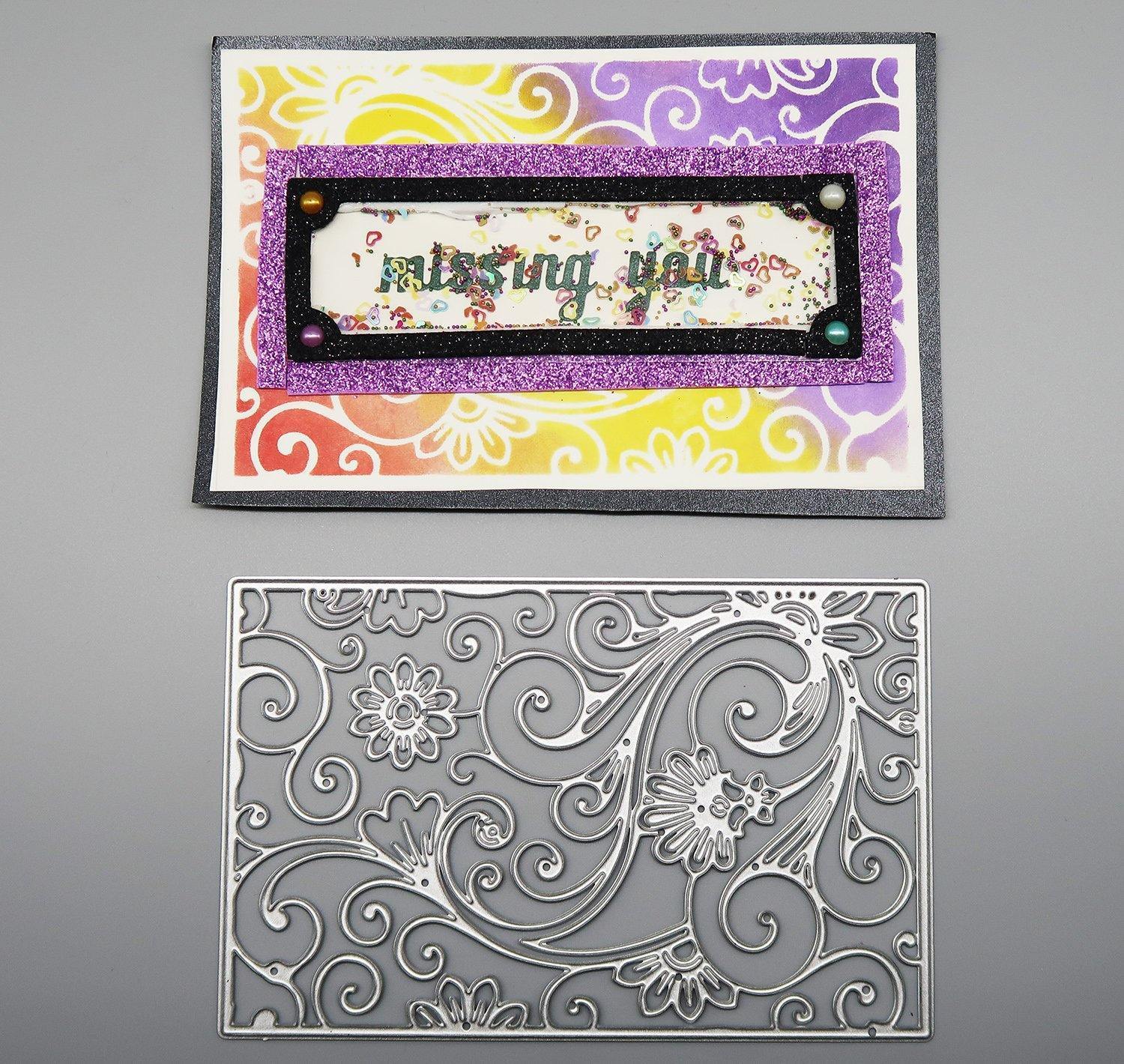 Hollow Floral Background Dies - Inlovearts