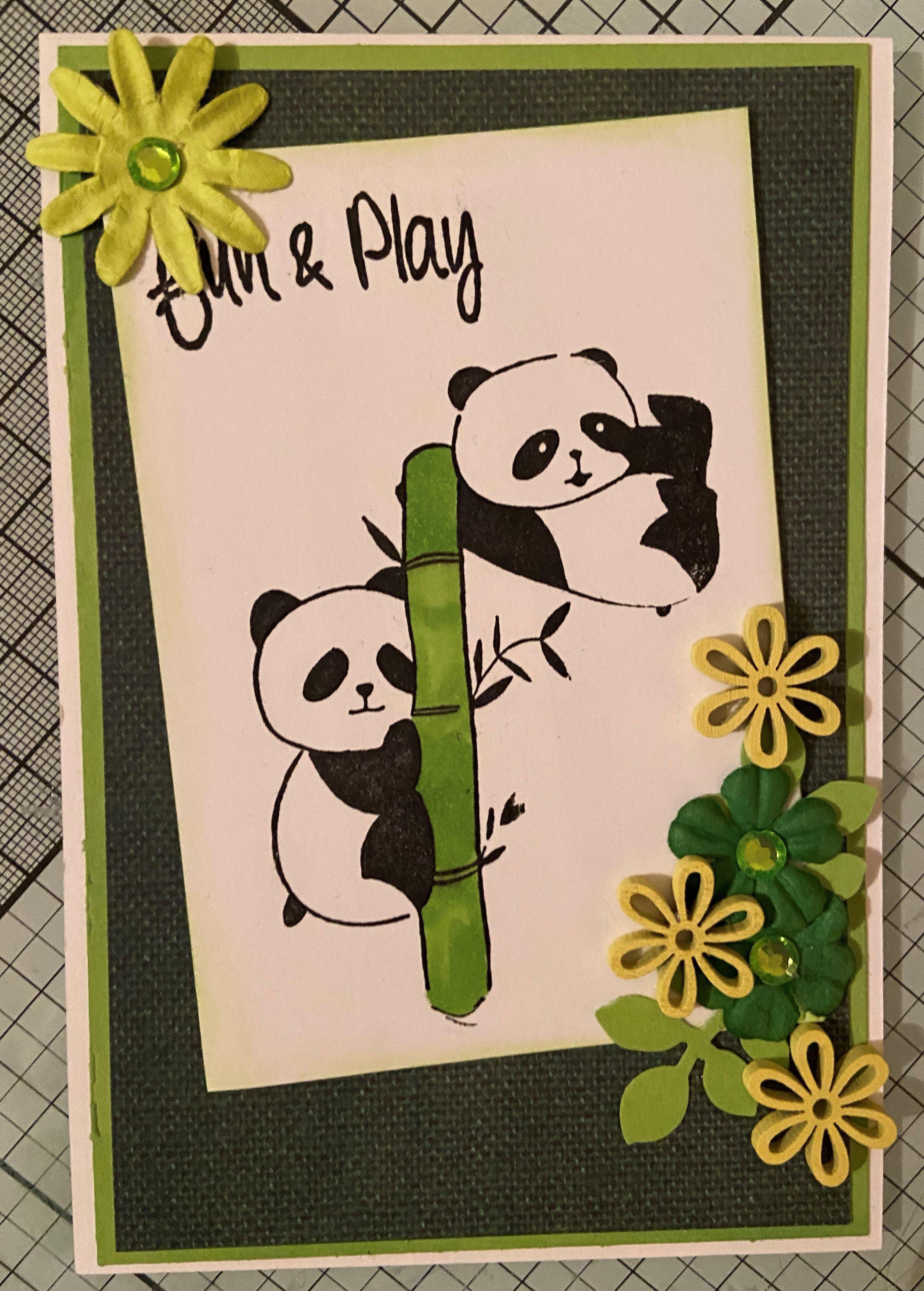 Pandans Sleeping on the Banboo Stamps - Inlovearts