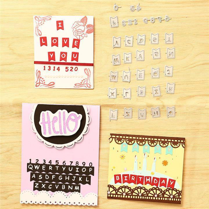 Cute Alphabet in Flags Dies - Inlovearts