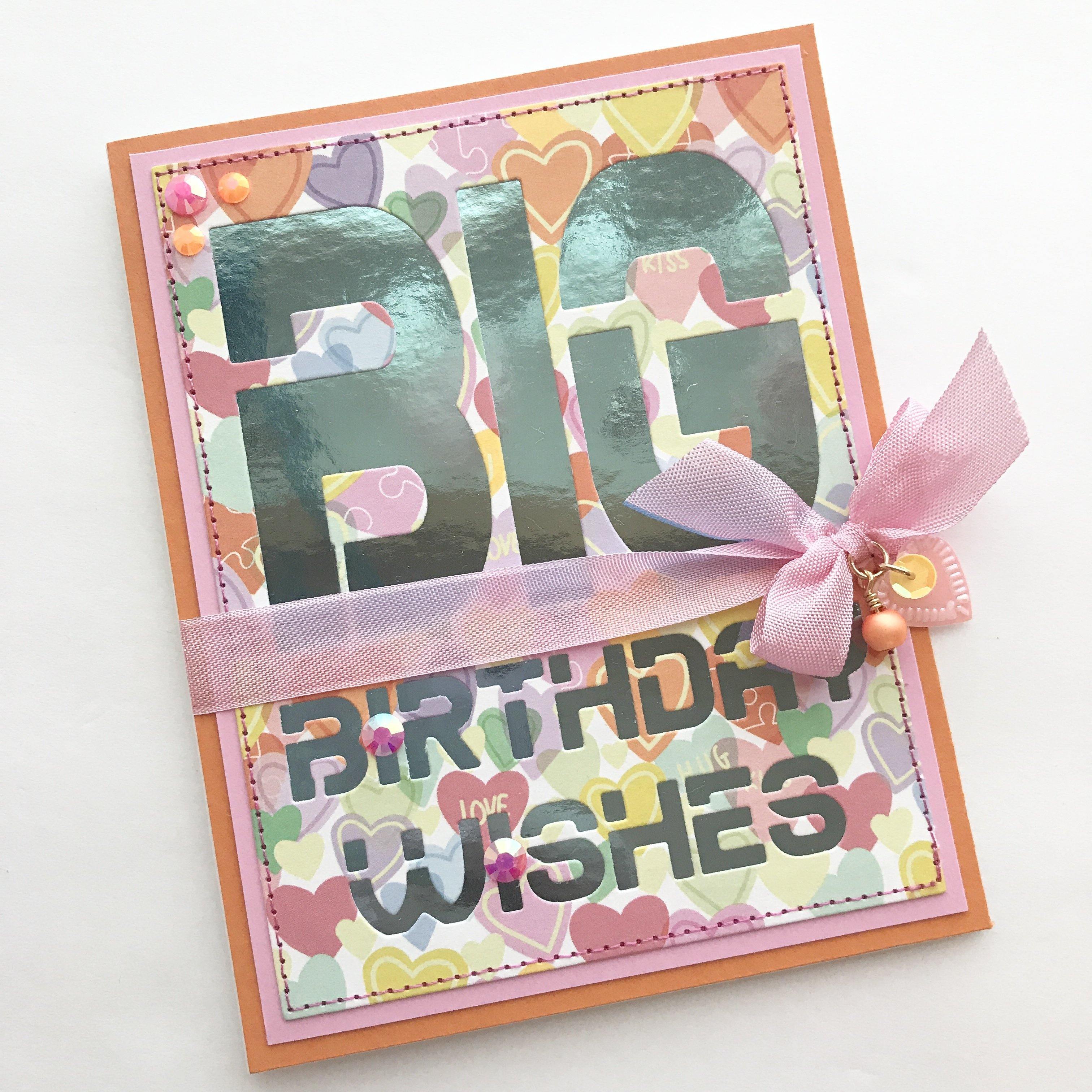 Big Birthday Wish Border Dies - Inlovearts