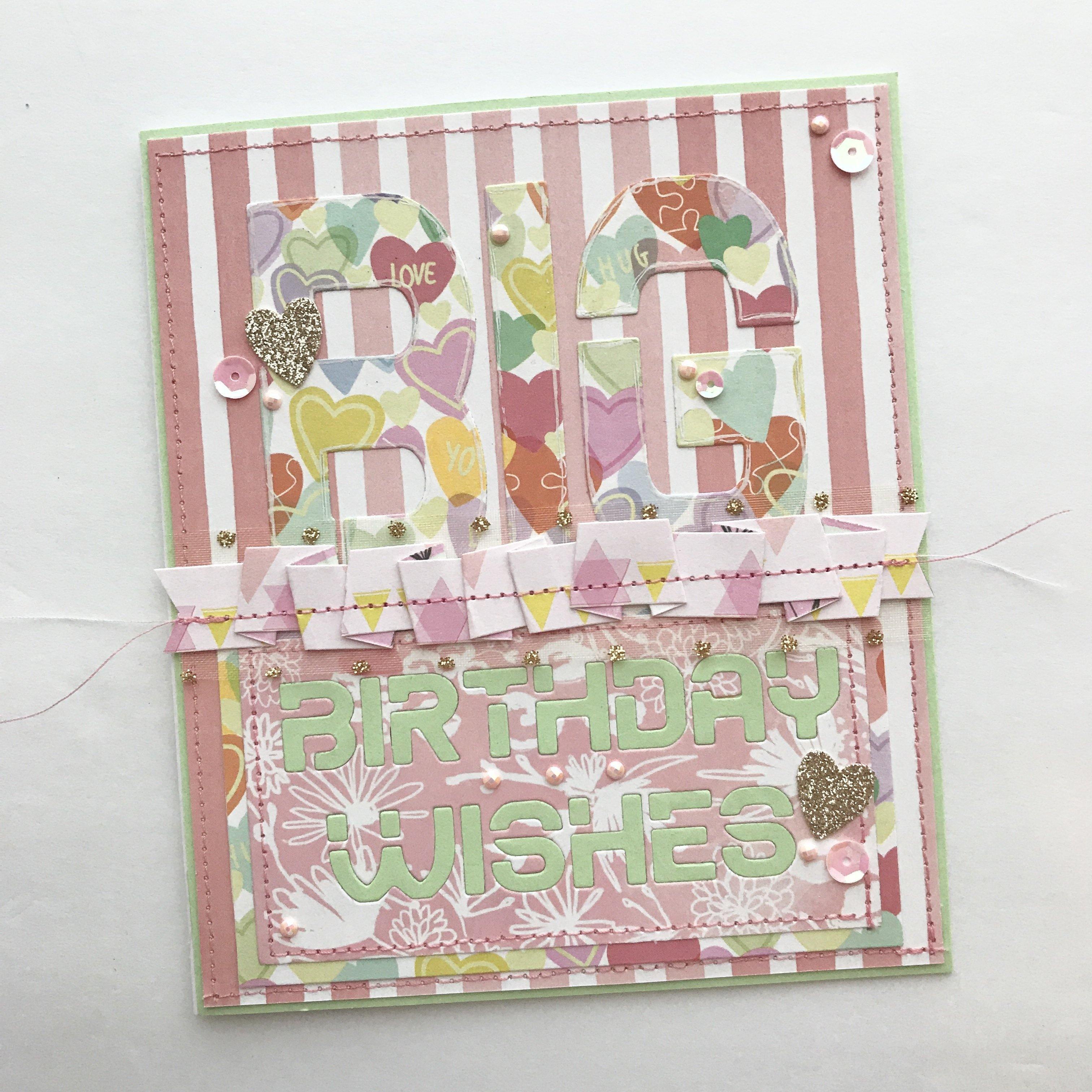 Big Birthday Wish Border Dies - Inlovearts