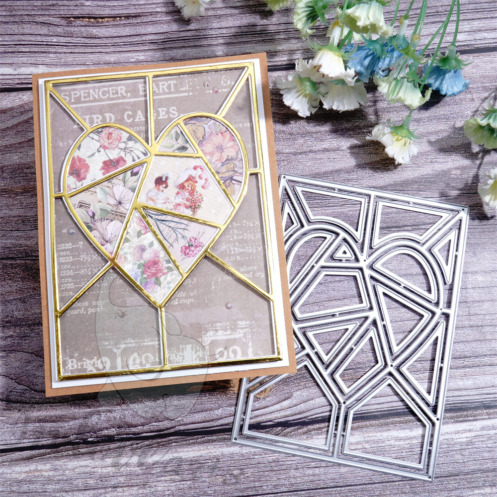 Lifescraft Collage of Heart Background Board Cutting Dies