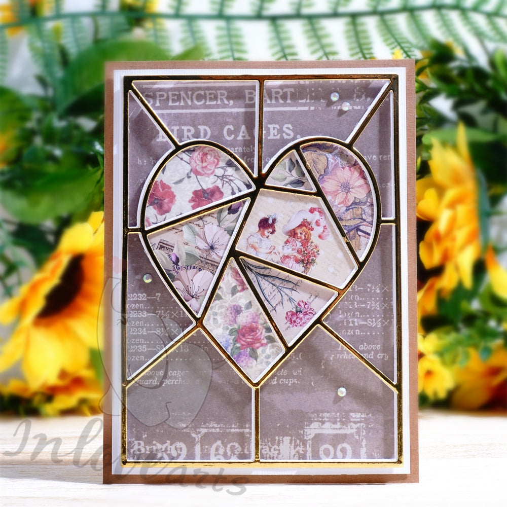 Lifescraft Collage of Heart Background Board Cutting Dies