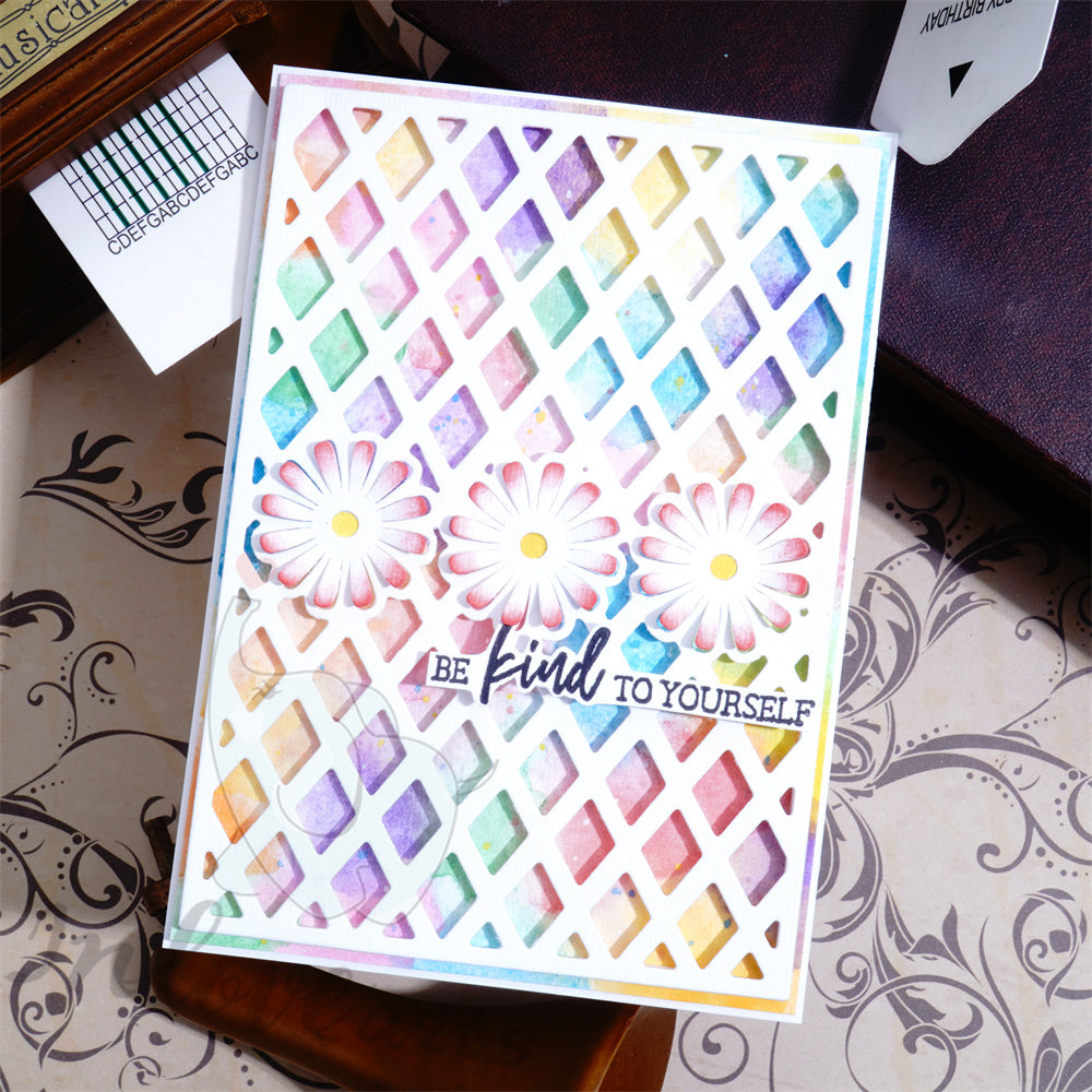 Lifescraft Daisy Grid Pattern Background Board Cutting Dies