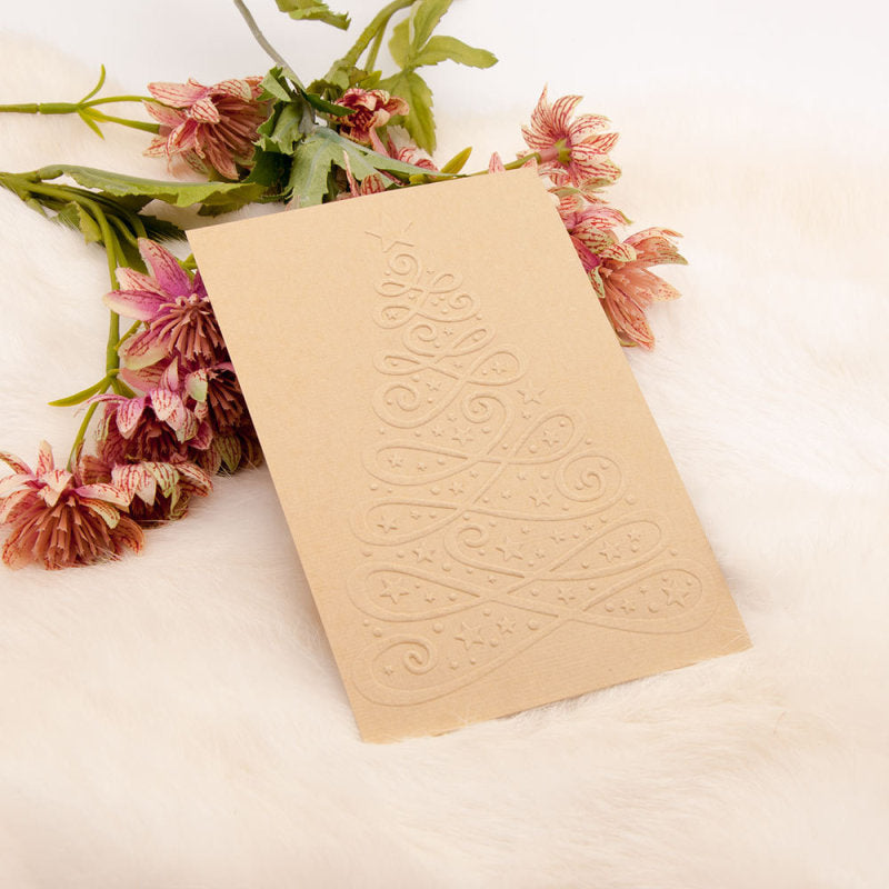 Lifescraft Wavy Line Christmas Tree Emboss Folder