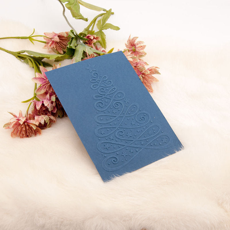 Lifescraft Wavy Line Christmas Tree Emboss Folder