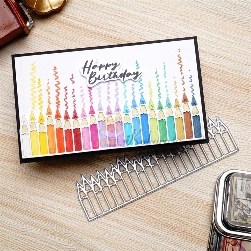 Lifescraft Crayons Border Board Cutting Dies