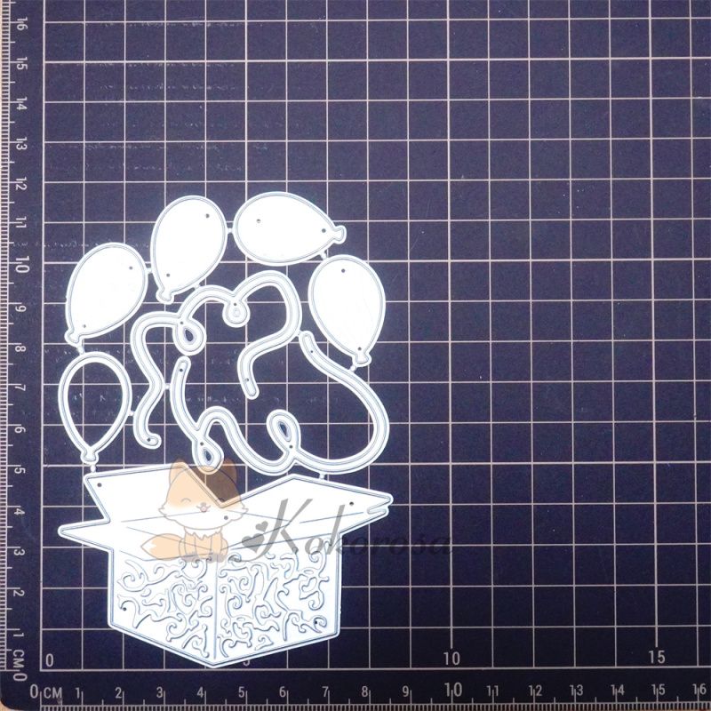 Lifescraft Metal Cutting Dies with Balloons Flying From Box