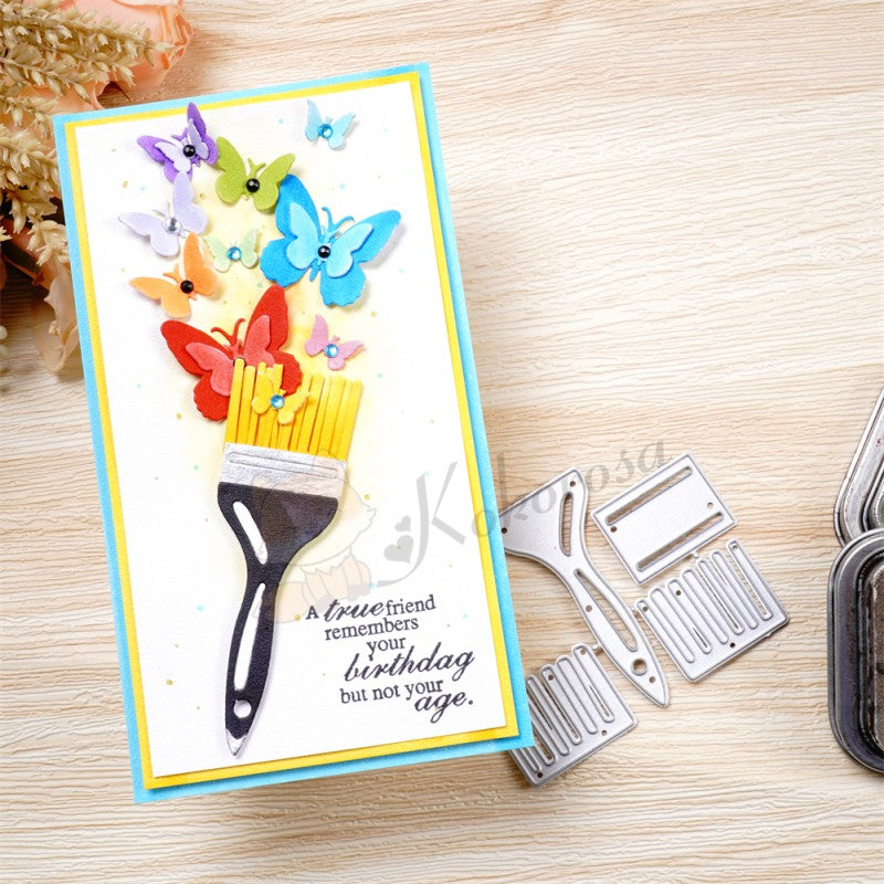 Lifescraft Brush & Butterflies Cutting Dies