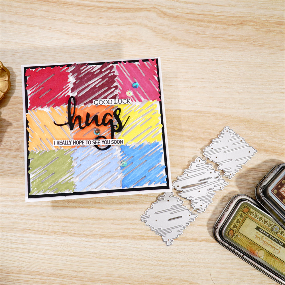 Lifescraft Hand-Painted Small Squares Metal Cutting Dies