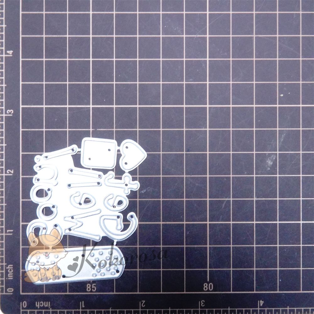 Lifescraft Metal Cutting Dies with "get well soon" Word & Band-Aid