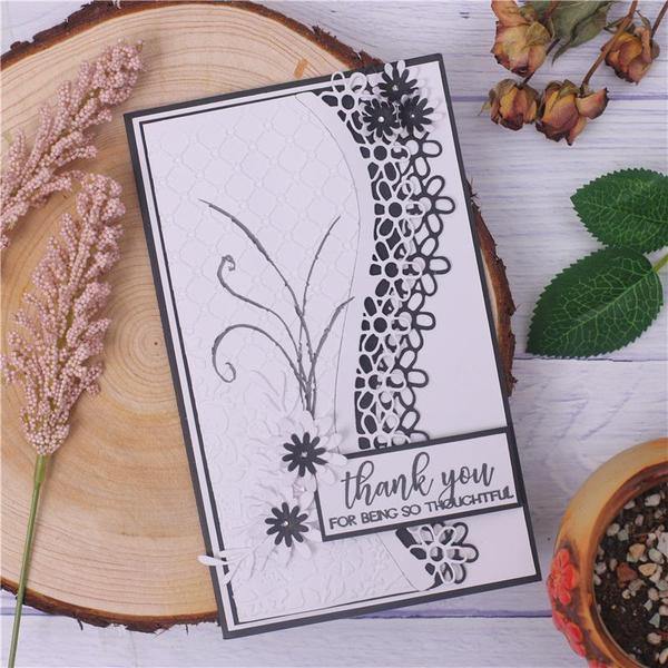 Wave Flower Border Edge Dies - Inlovearts