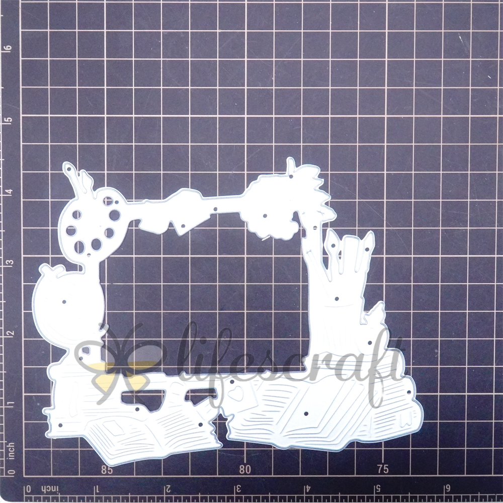 Lifescraft Books and School Supplies Background Frame Metal Cutting Dies