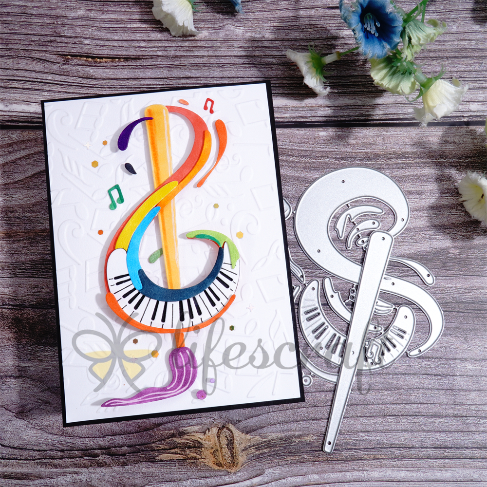 Lifescraft Brush & Music Symbols Metal Cutting Dies