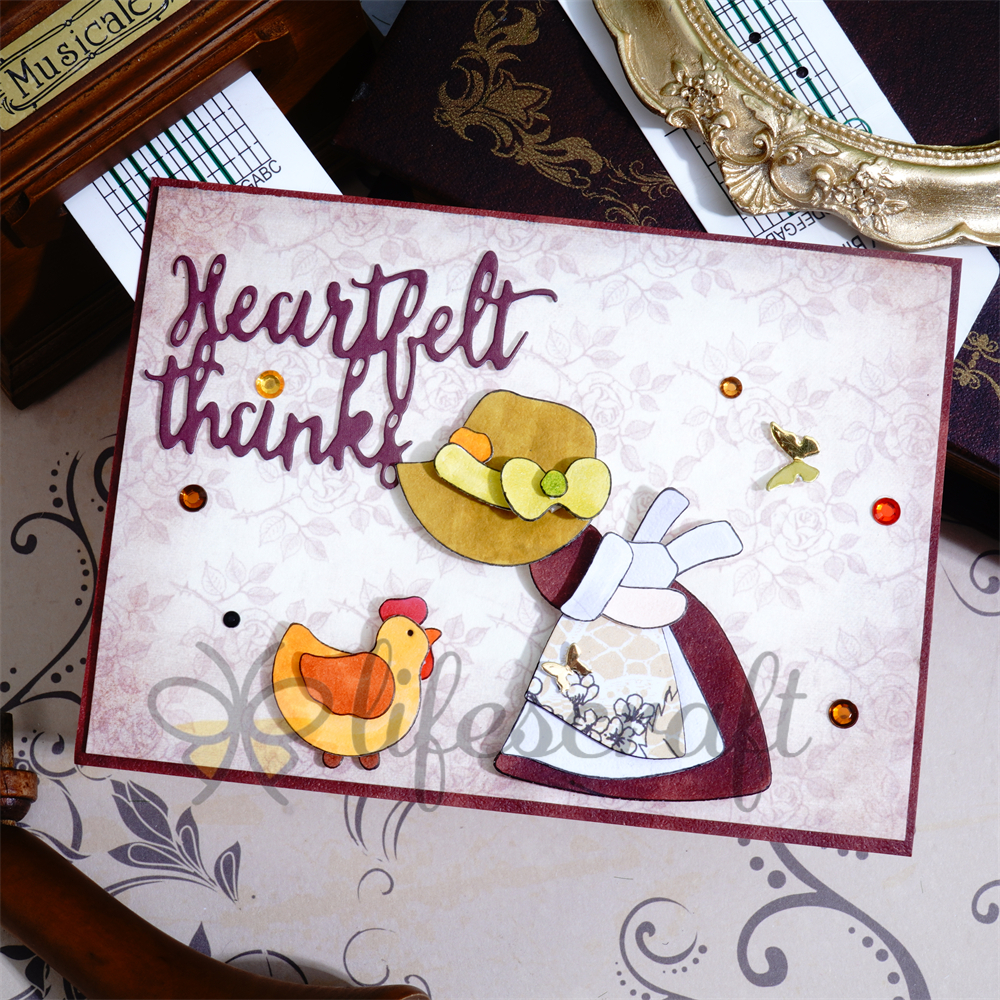 Lifescraft Chicken & Girl Metal Cutting Dies