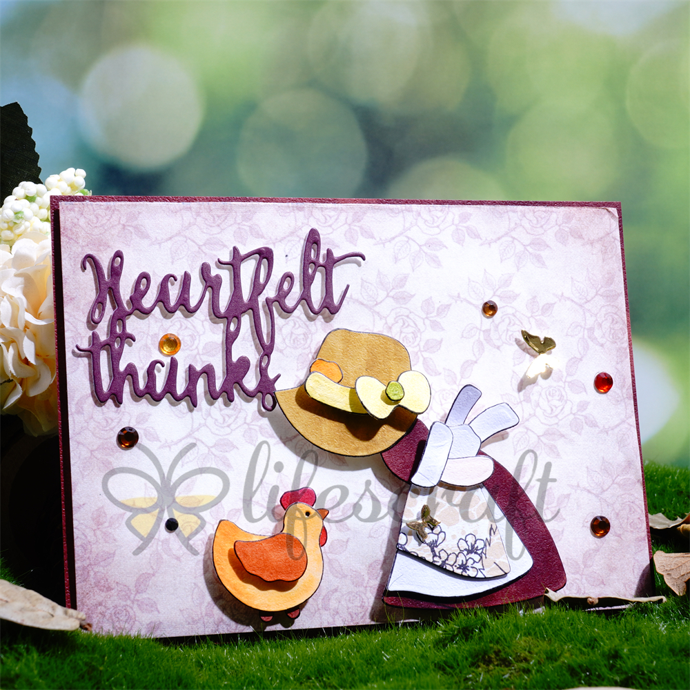 Lifescraft Chicken & Girl Metal Cutting Dies