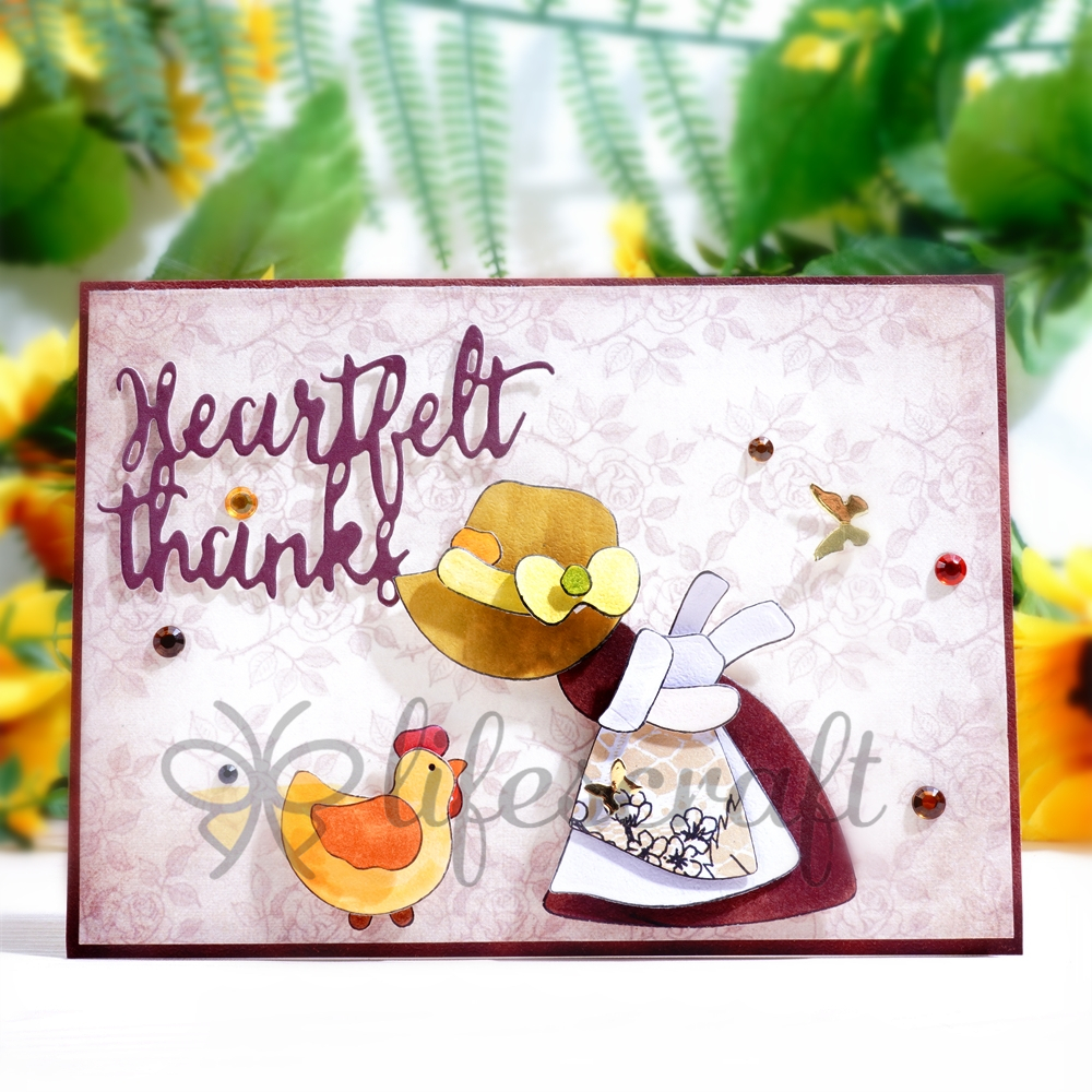 Lifescraft Chicken & Girl Metal Cutting Dies