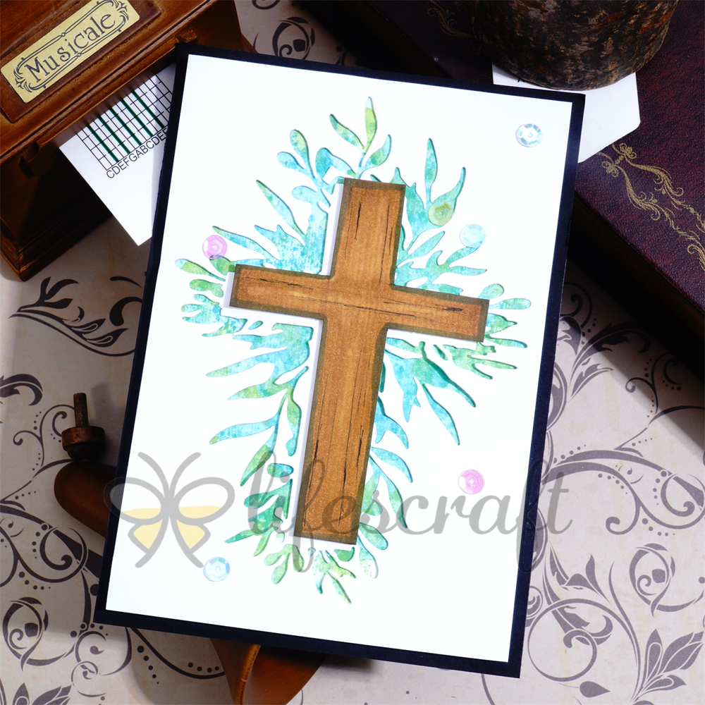 Lifescraft Cross on the Border Grass Metal Cutting Dies