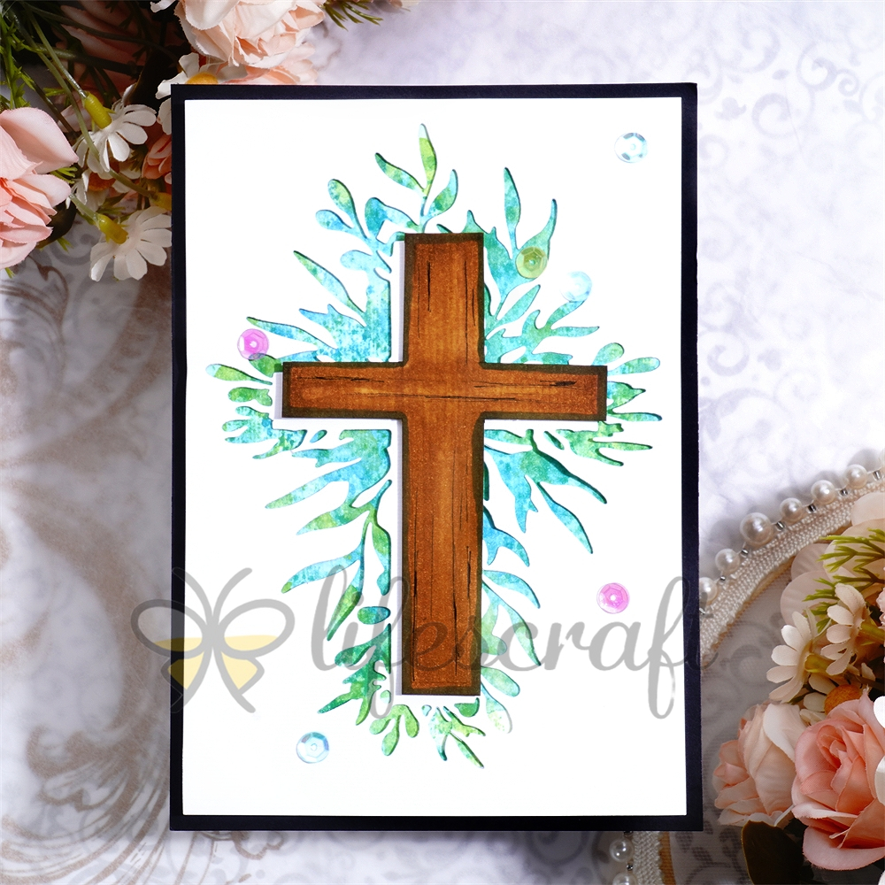 Lifescraft Cross on the Border Grass Metal Cutting Dies