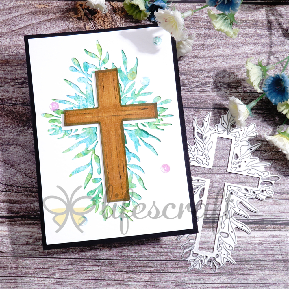 Lifescraft Cross on the Border Grass Metal Cutting Dies