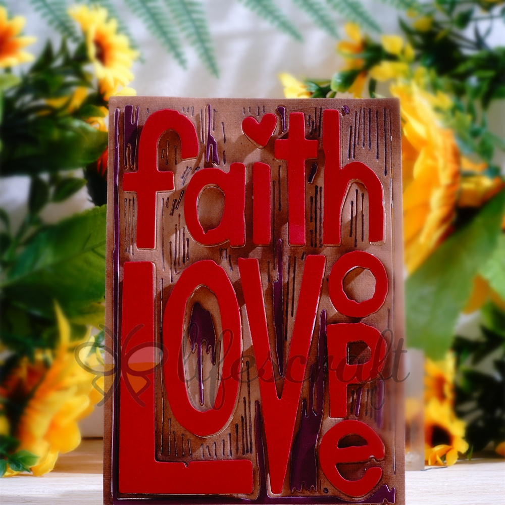 Lifescraft Faith & Love & Hope Word Metal Cutting Dies