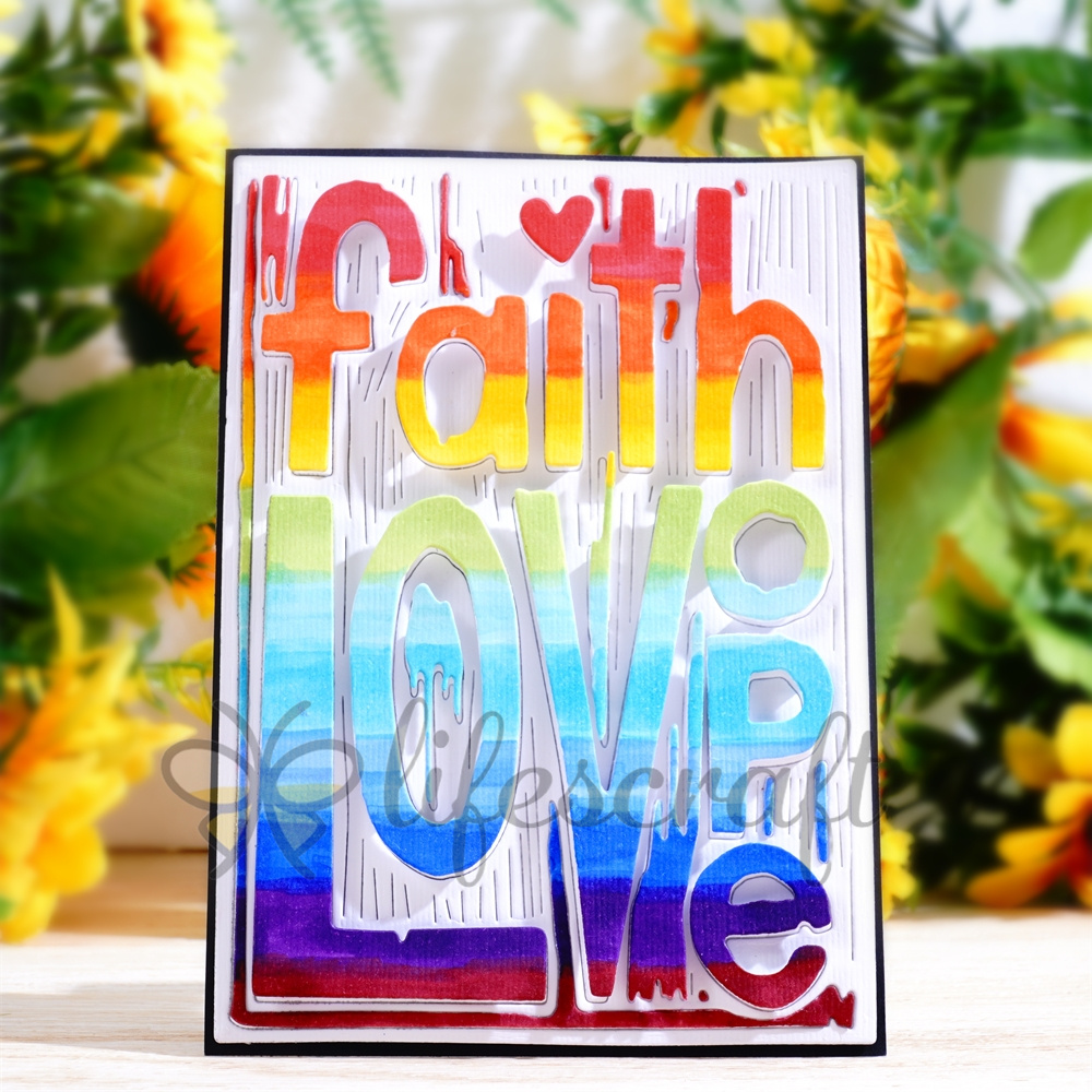 Lifescraft Faith & Love & Hope Word Metal Cutting Dies