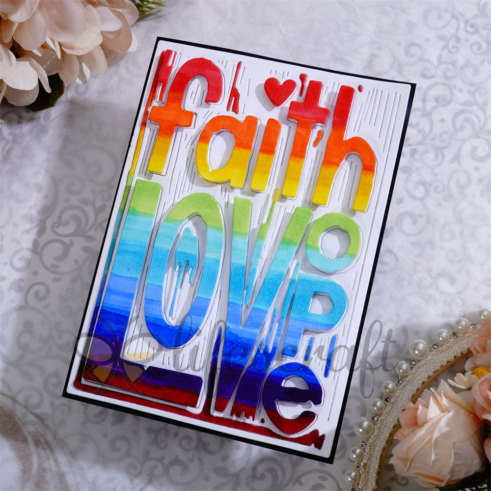 Lifescraft Faith & Love & Hope Word Metal Cutting Dies