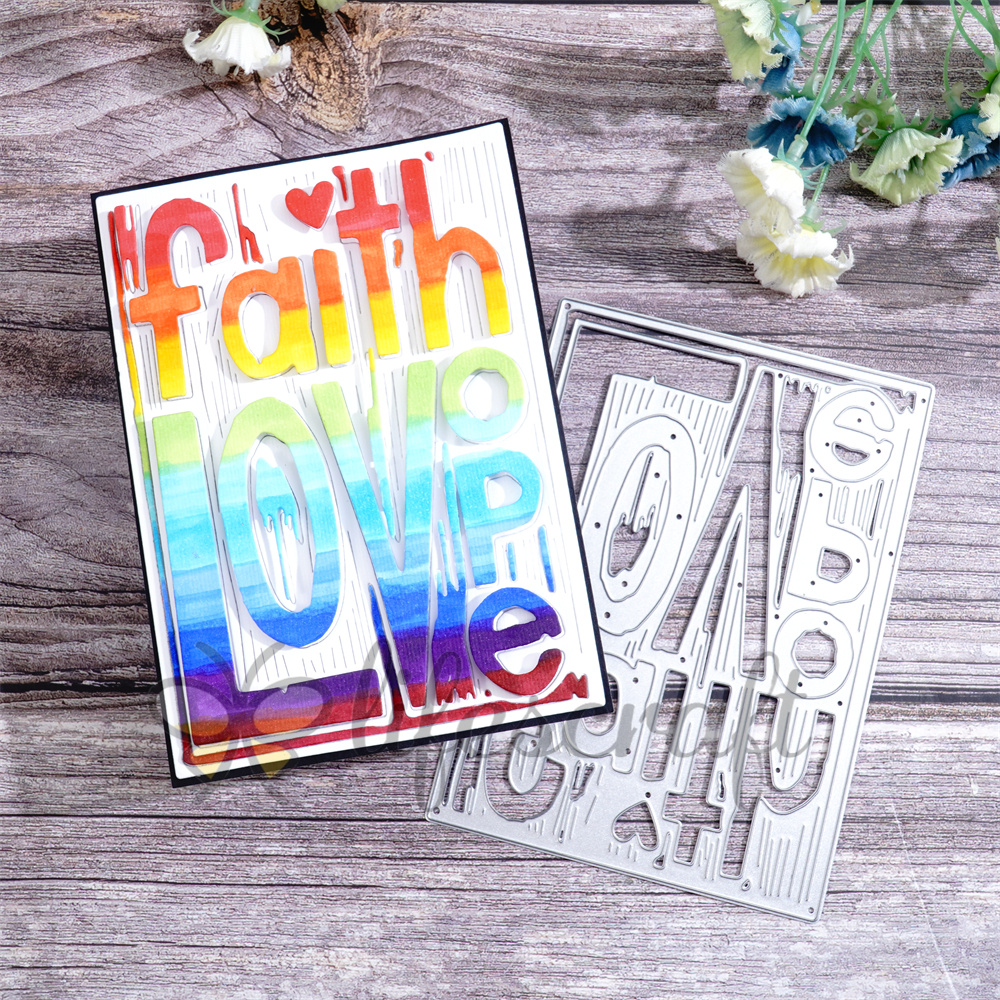 Lifescraft Faith & Love & Hope Word Metal Cutting Dies