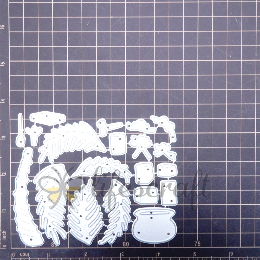 Lifescraft Gift Box Under Coconut Tree Metal Cutting Dies