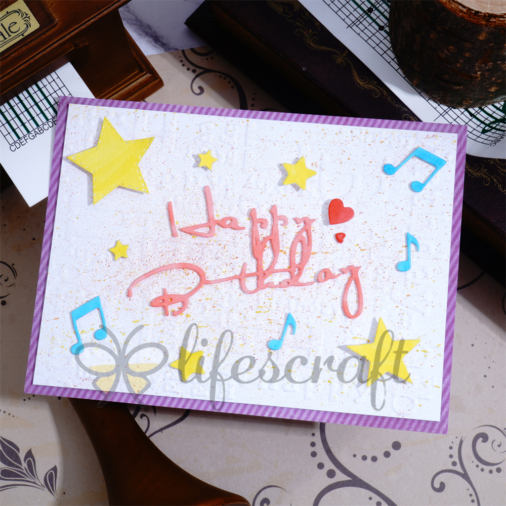Lifescraft  "Happy Birthday" Word Metal Cutting Dies