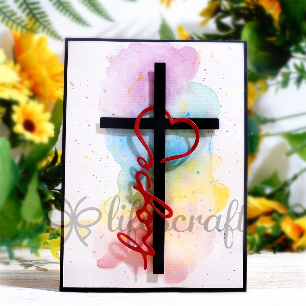 Lifescraft Heart through Cross Metal Cutting Dies