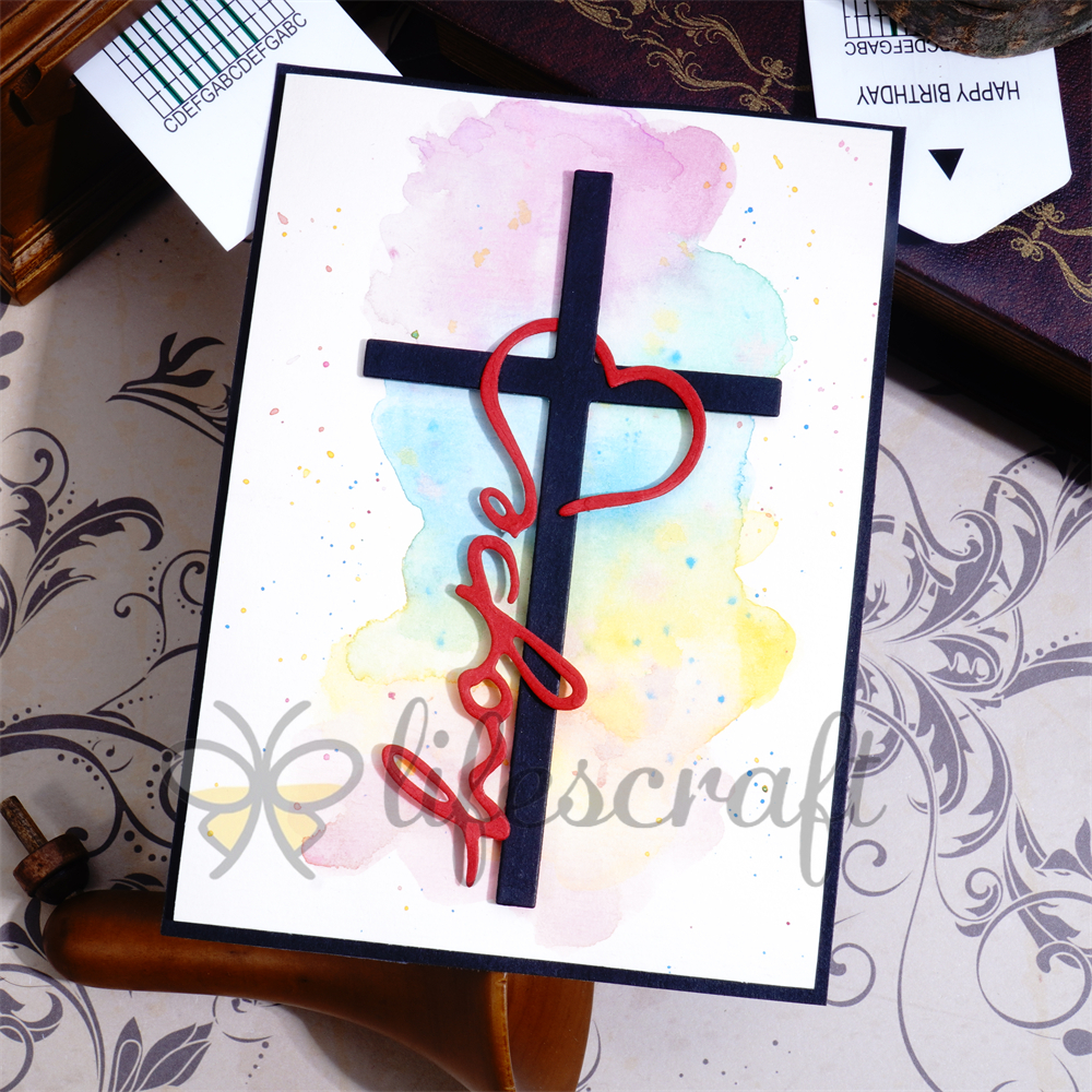 Lifescraft Heart through Cross Metal Cutting Dies