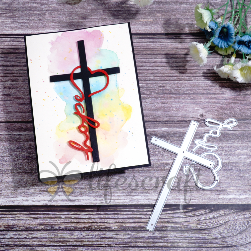 Lifescraft Heart through Cross Metal Cutting Dies