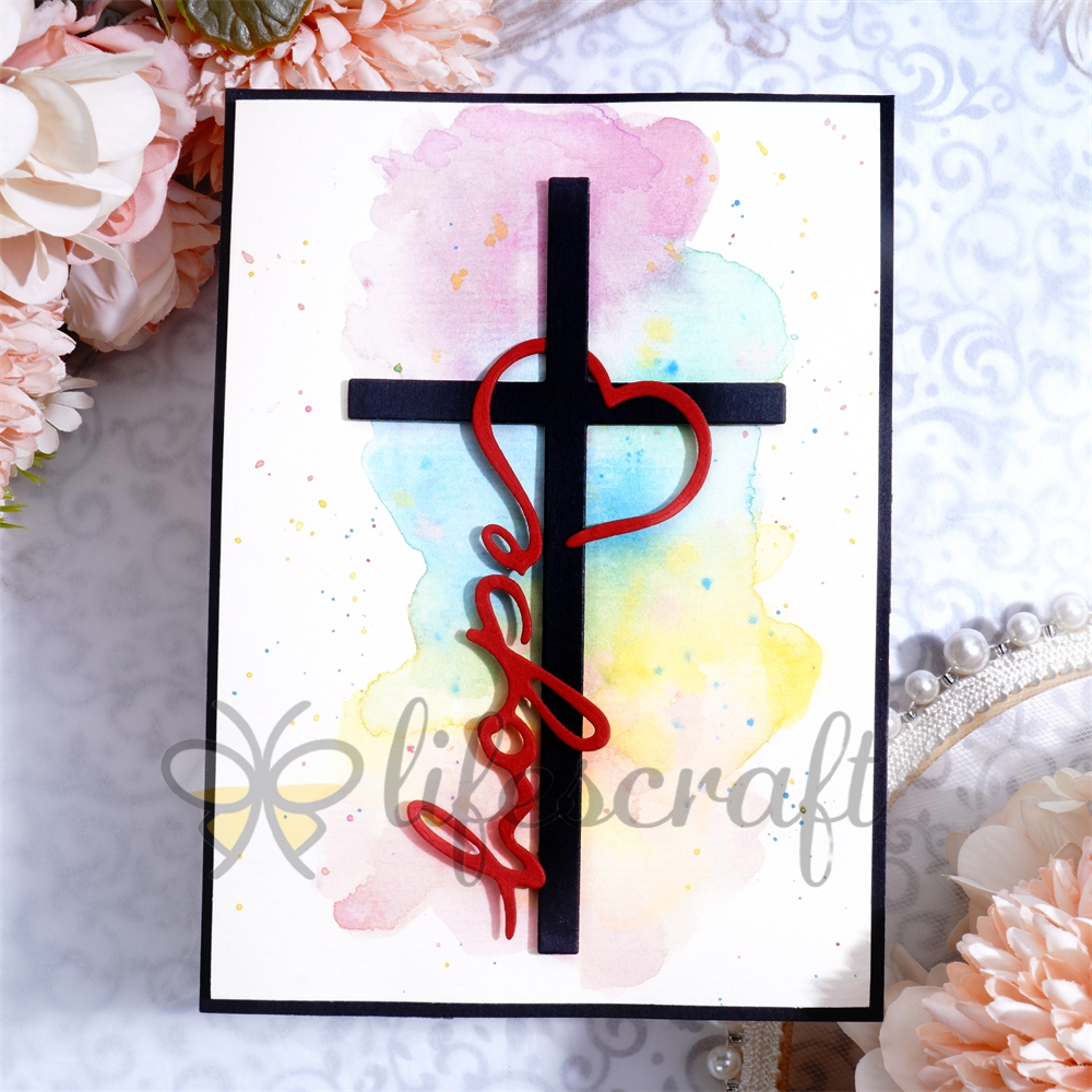 Lifescraft Heart through Cross Metal Cutting Dies