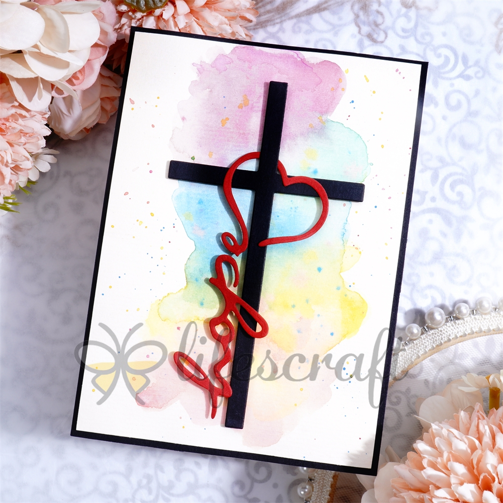 Lifescraft Heart through Cross Metal Cutting Dies