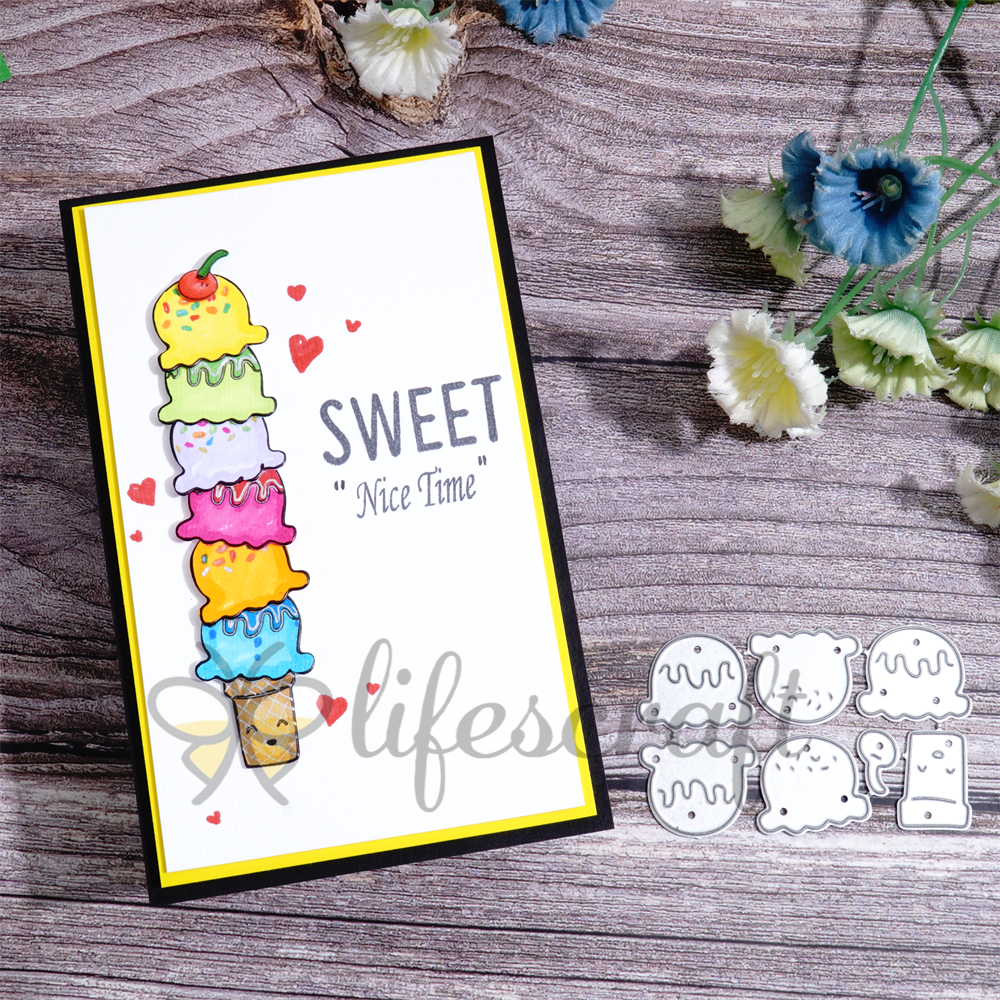 Lifescraft Layered Ice Cream Metal Cutting Dies