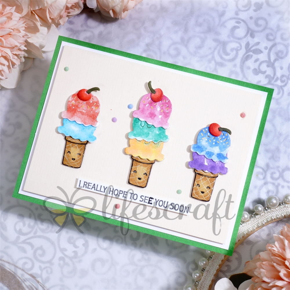 Lifescraft Layered Ice Cream Metal Cutting Dies