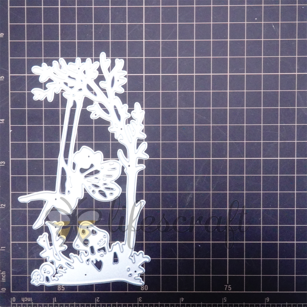 Lifescraft Little Girl Swinging Under the Tree Metal Cutting Dies