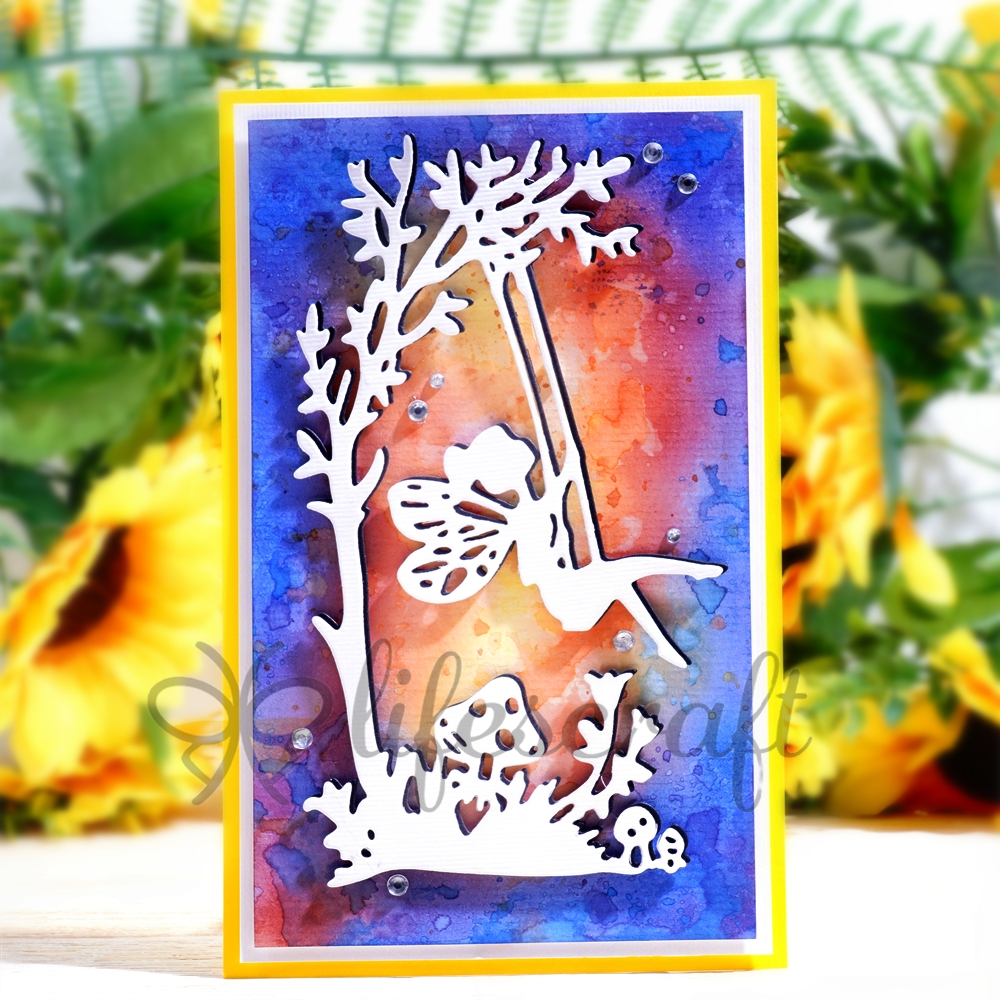 Lifescraft Little Girl Swinging Under the Tree Metal Cutting Dies