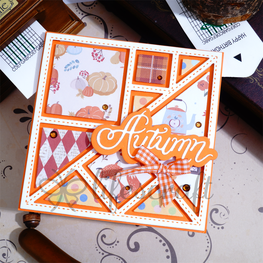 Lifescraft Polygonal Mosaic Background Board Metal Cutting Dies