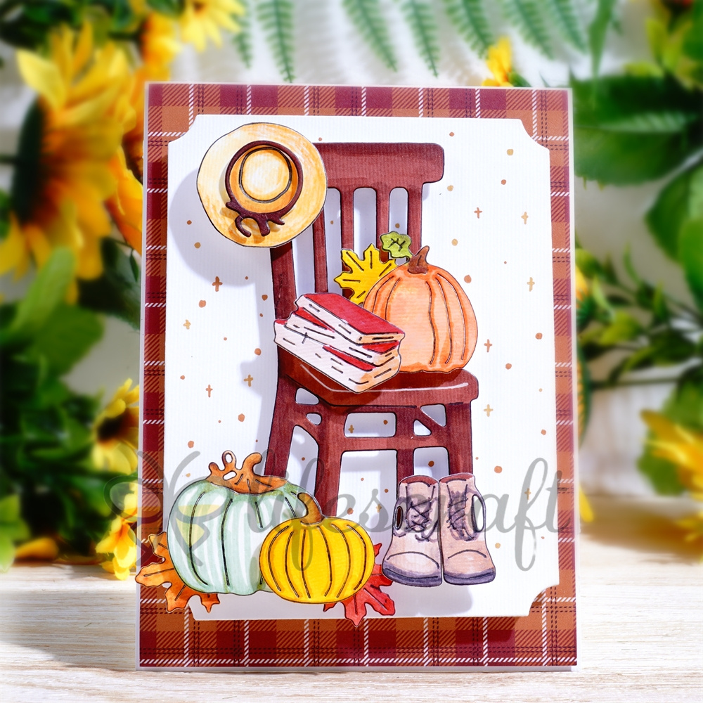 Lifescraft Pumpkin & Straw & hat & Chair and Shoes Metal Cutting Dies