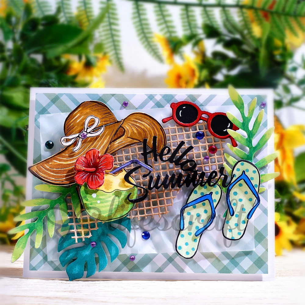 Lifescraft Slippers Sunglasses Sun Hat Coconut Metal Cutting Dies