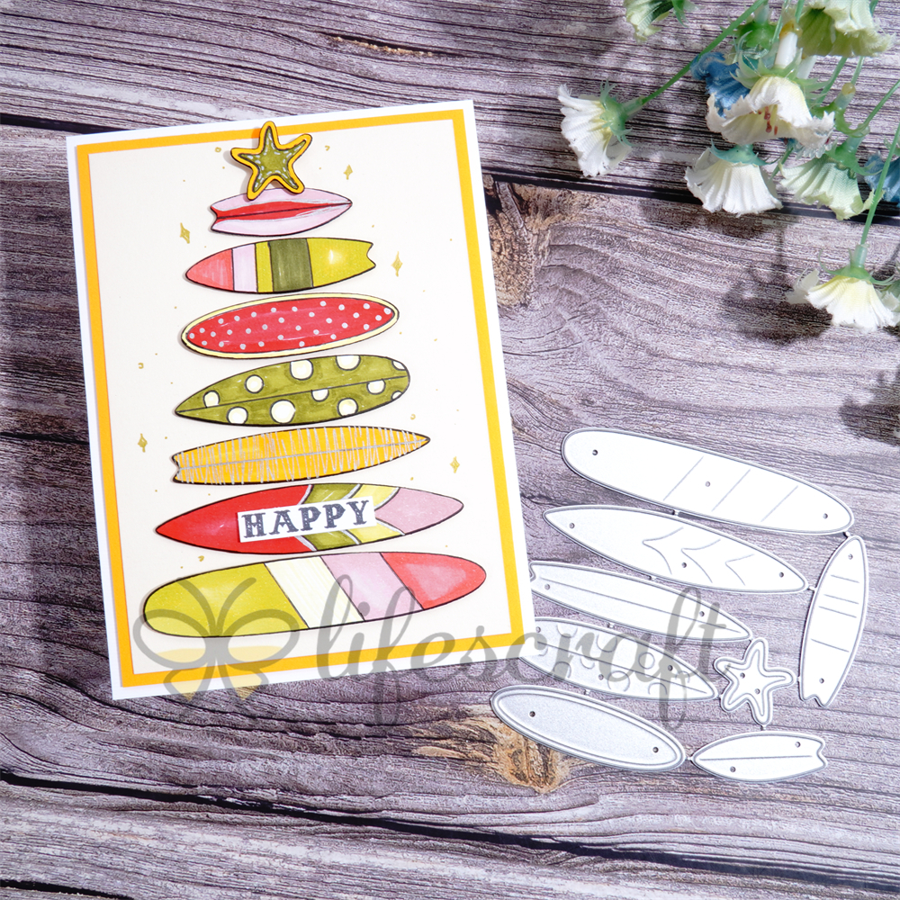 Lifescraft Stacked Surfboards Metal Cutting Dies